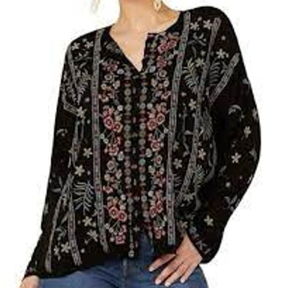 Johnny Was Striped Garden Blouse L - Picture 1 of 5